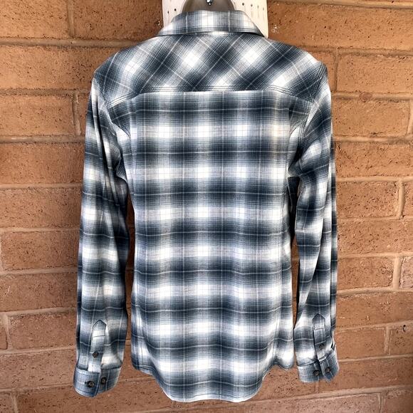 Carhartt Flannel Plaid Button Down Shirt Womens M 8/10 Western Workwear USA - Picture 5 of 12
